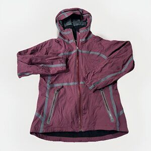 Women's Outdoor Research Coat Jacket Purple Large Hooded Zip Pockets Tactical